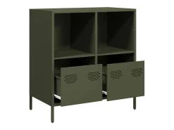Aparador verde oliva 68x39x73,5 cm acero laminado en frío