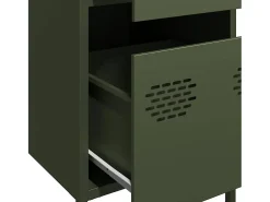Aparador verde oliva 35x39x73,5 cm acero laminado en frío