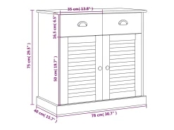 Aparador VIGO con cajones 78x40x75 cm madera maciza de pino