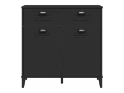 Aparador VIKEN madera maciza de pino negro 80x40x80 cm