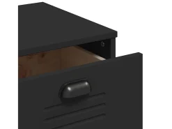 Aparador VIKEN madera maciza de pino negro 80x40x80 cm