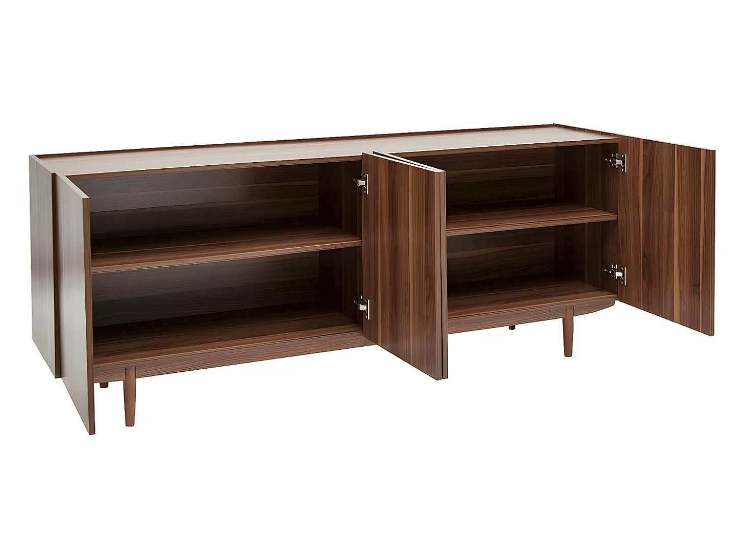 Aparador vintage con 4 puertas de madera oscura 180 cm SANAA