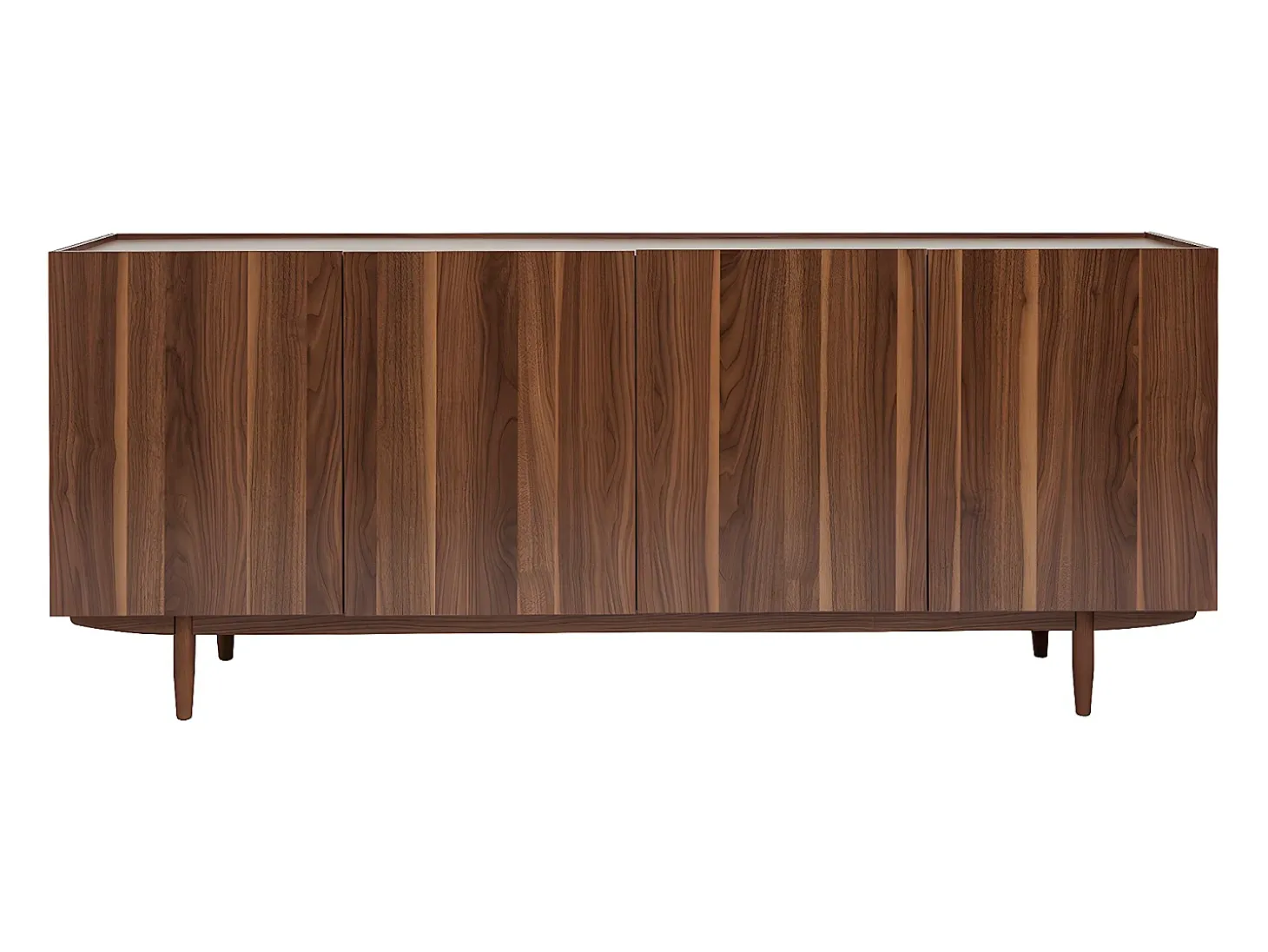 Aparador vintage con 4 puertas de madera oscura 180 cm SANAA