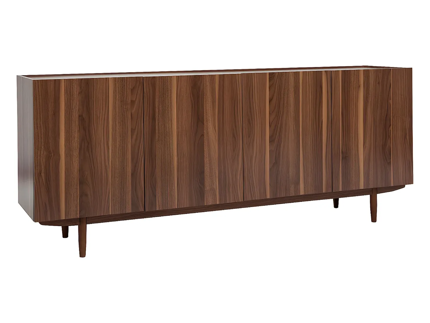 Aparador vintage con 4 puertas de madera oscura 180 cm SANAA