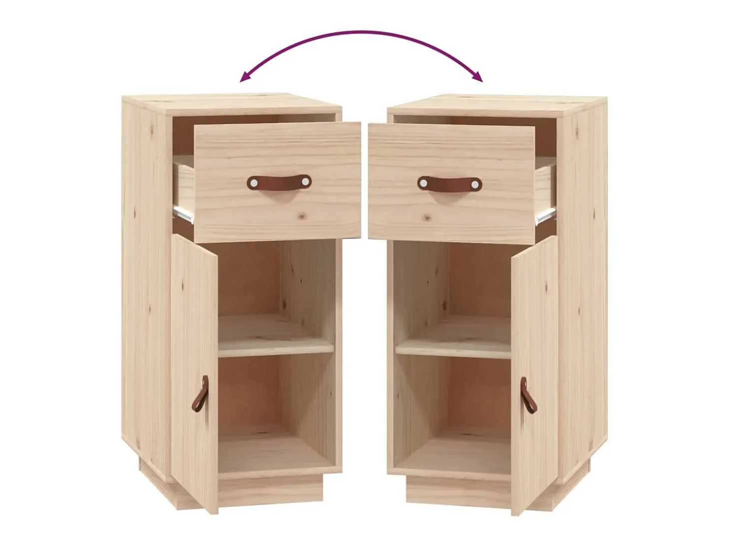 Aparador 34x40x75 cm Madera maciza de pino