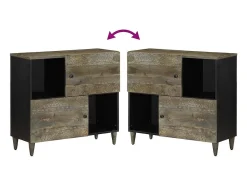 Aparador 80x33x75 cm madera maciza mango