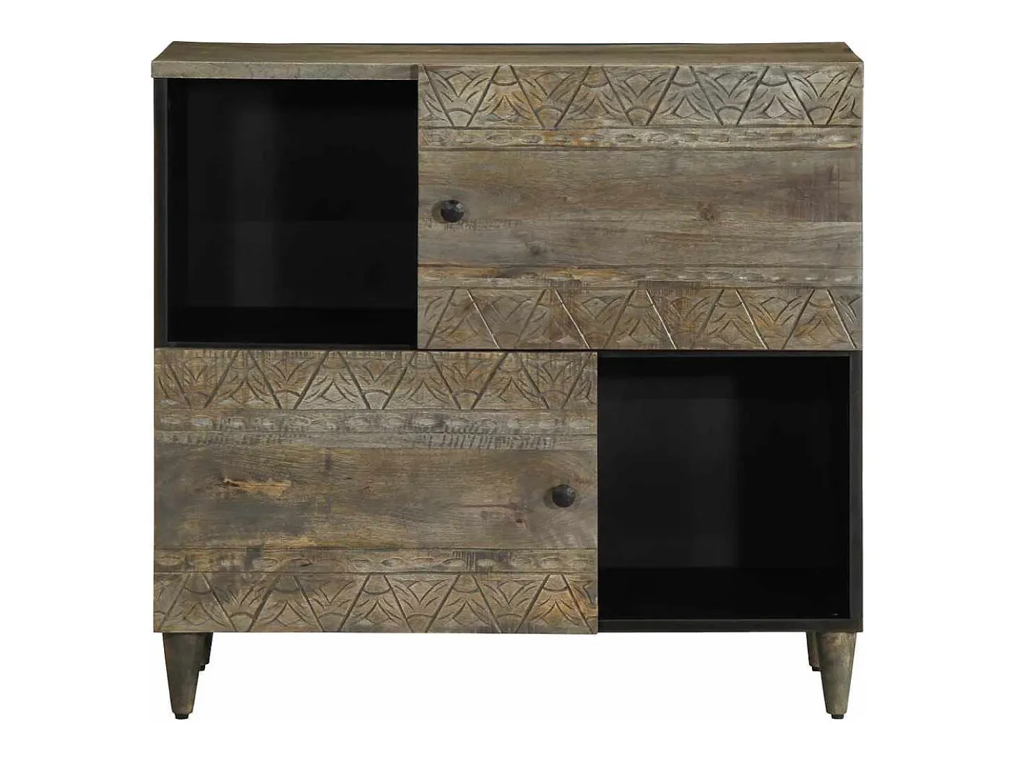 Aparador 80x33x75 cm madera maciza mango