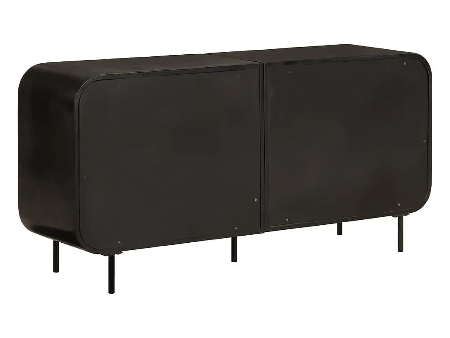 Aparador 140x35x70 cm madera maciza recuperada y metal