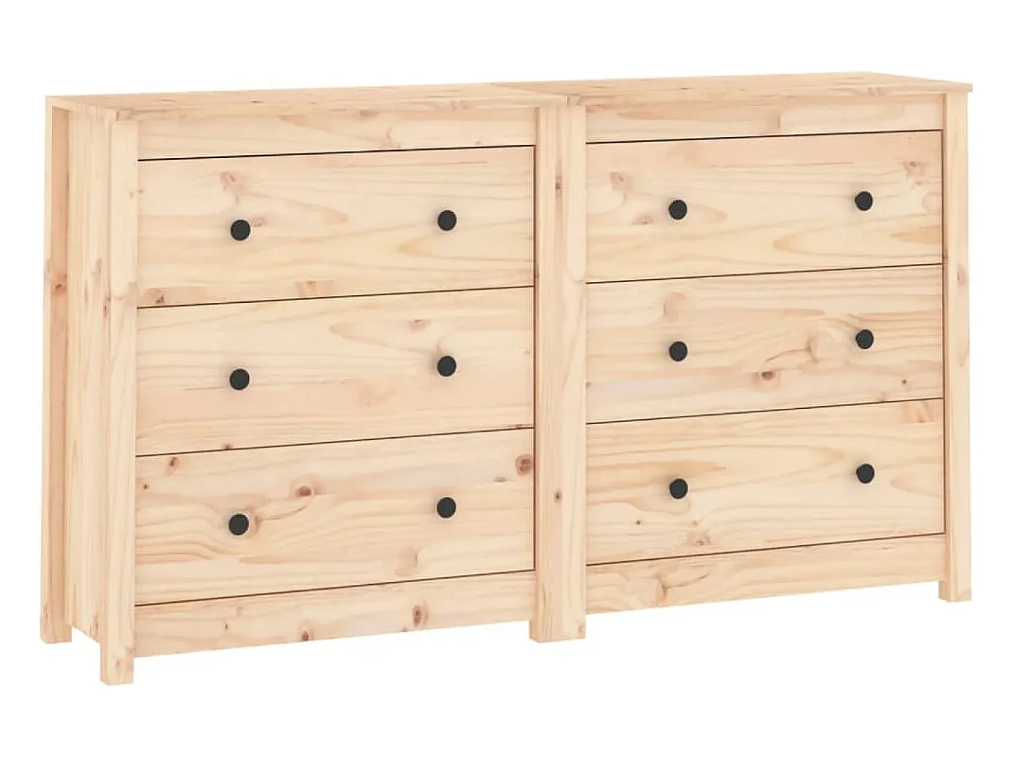 Aparador 140x35x80 cm Madera maciza de pino