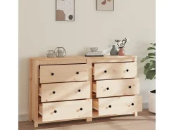 Aparador 140x35x80 cm Madera maciza de pino
