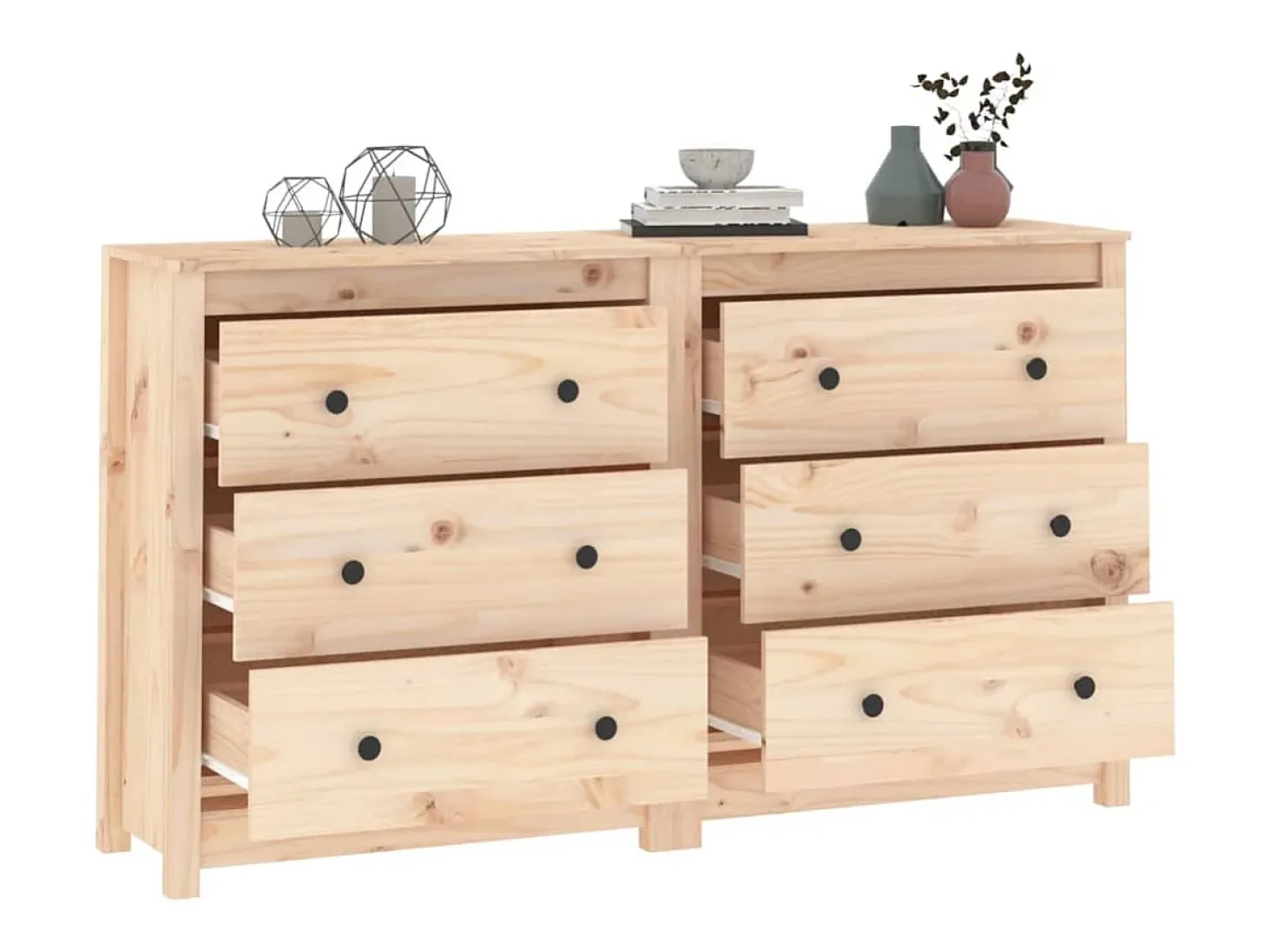 Aparador 140x35x80 cm Madera maciza de pino
