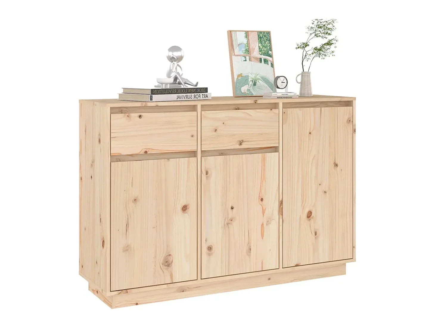 Aparador 110x34x75 cm madera maciza de pino