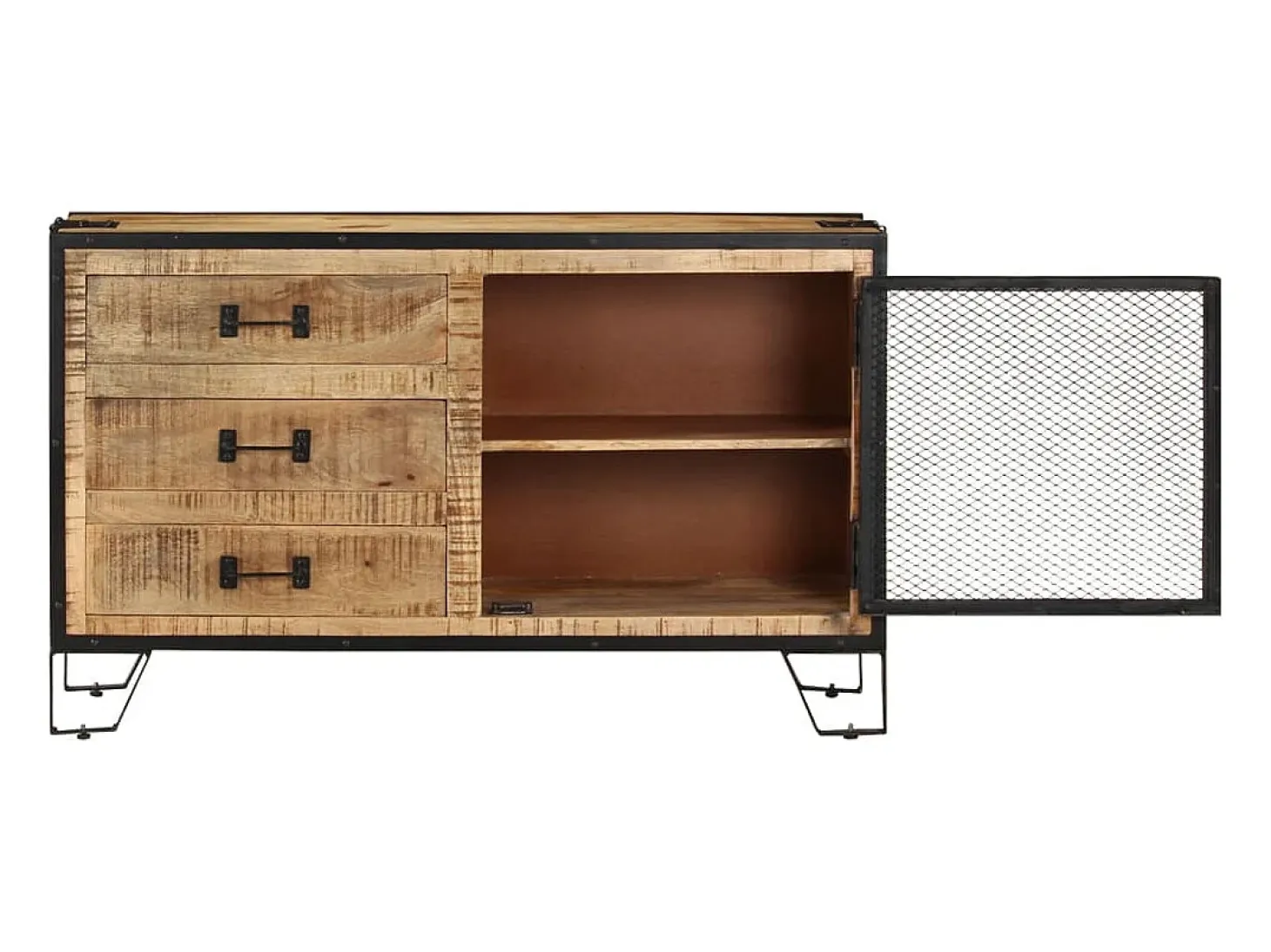 Aparador 100x31x60 cm Madera maciza de mango en bruto