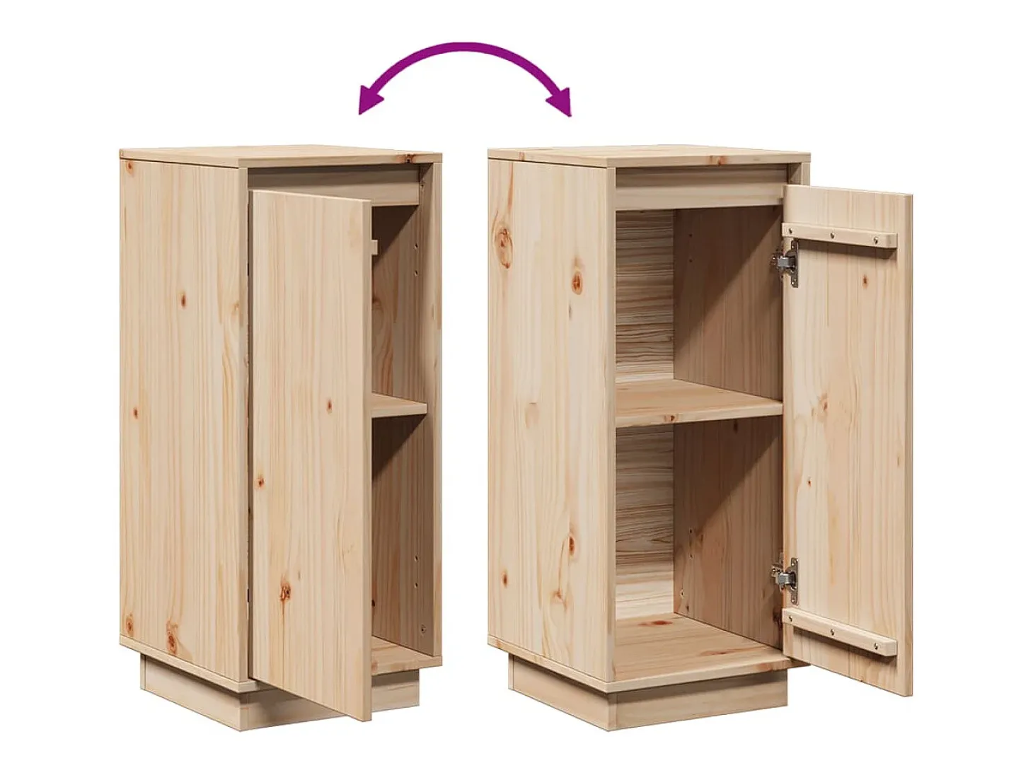 Aparador 31,5x34x75 cm Madera maciza de pino