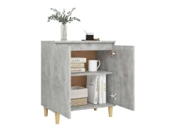 Aparador y patas madera contrachapada gris hormigón 60x35x70 cm ES25871