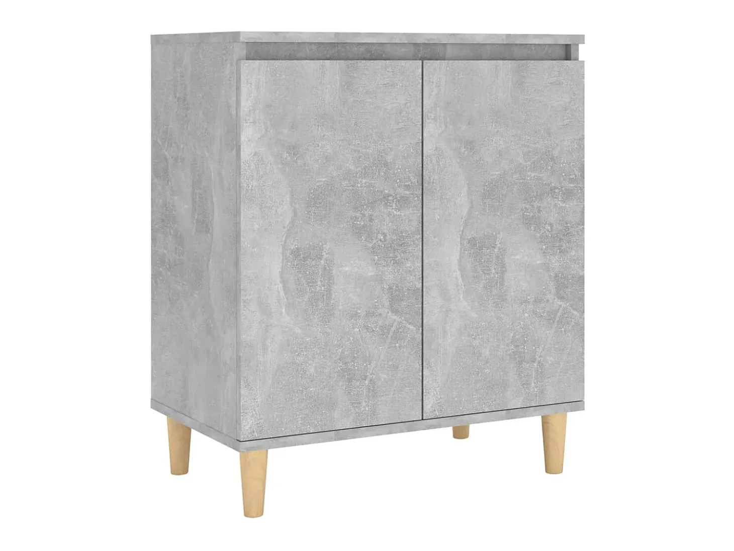 Aparador y patas madera contrachapada gris hormigón 60x35x70 cm ES25871