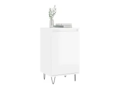 Aparadores 2 piezas blanco brillo 40x35x70 cm madera de ingeniería