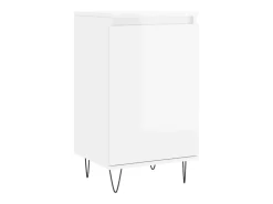 Aparadores 2 piezas blanco brillo 40x35x70 cm madera de ingeniería