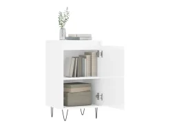 Aparadores 2 piezas blanco brillo 40x35x70 cm madera de ingeniería