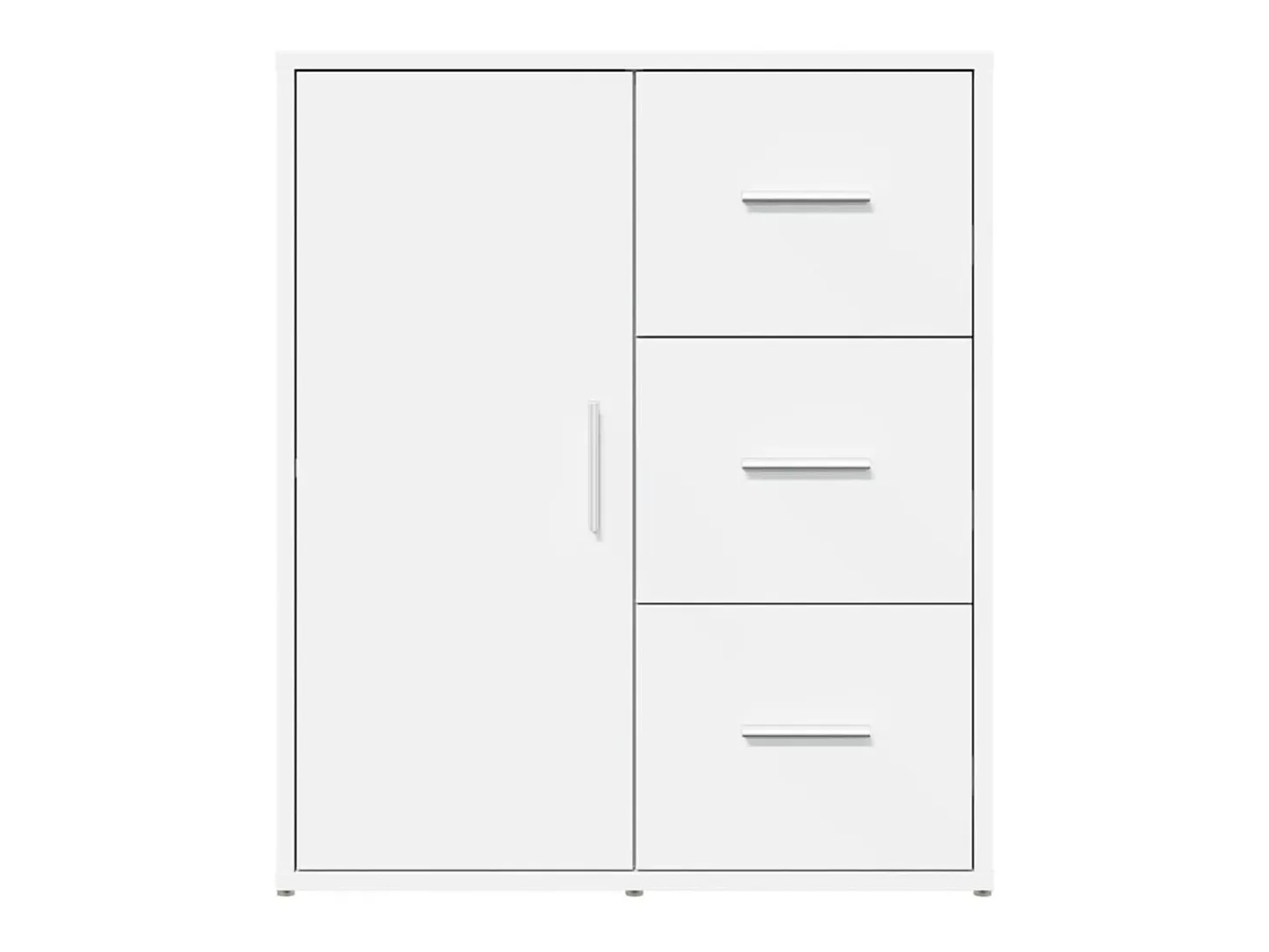 Aparadores 2 piezas blanco 60x31x70 cm madera de ingeniería