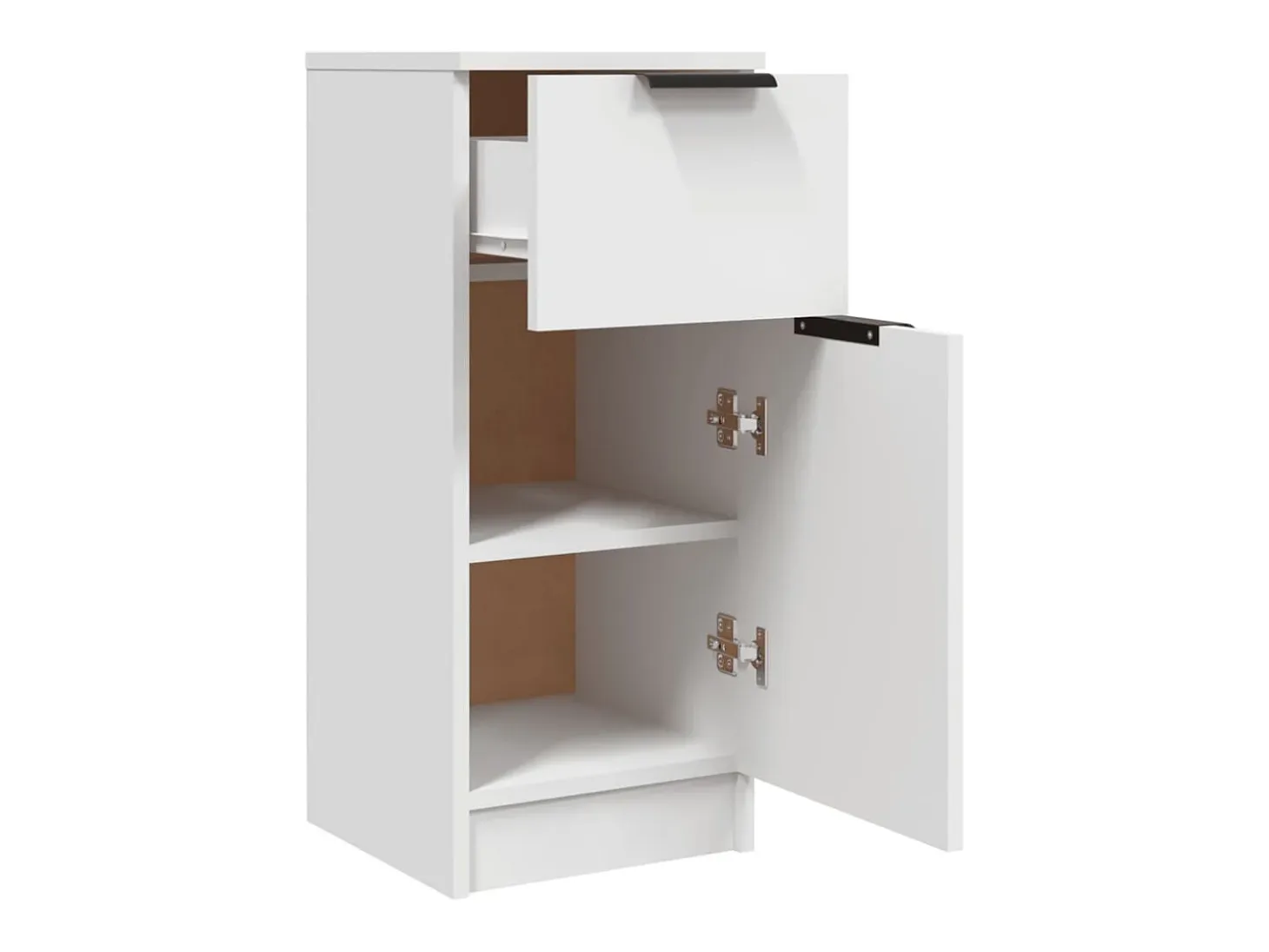 Aparadores 2 piezas blanco 30x30x70 cm madera de ingeniería