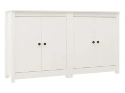 Aparadores 2 piezas blanco 70x35x80 cm madera maciza de pino
