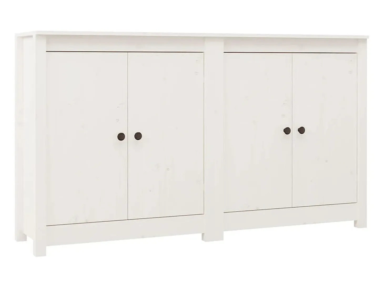 Aparadores 2 piezas blanco 70x35x80 cm madera maciza de pino