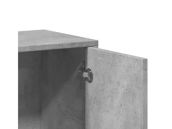 Aparadores 2 piezas gris hormigón 60x31x70 cm madera de ingeniería