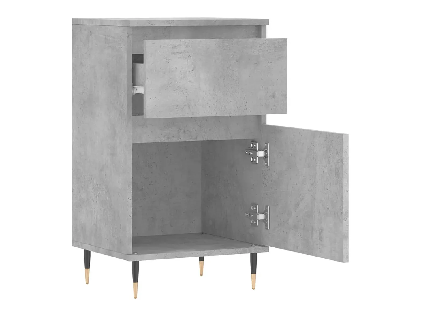 Aparadores 2 piezas gris hormigón 40x35x70 cm madera de ingeniería