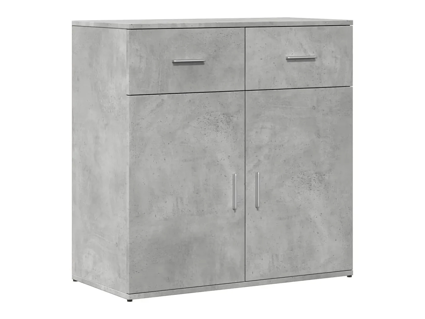 Aparadores 2 piezas gris hormigón 79x38x80 cm madera de ingeniería