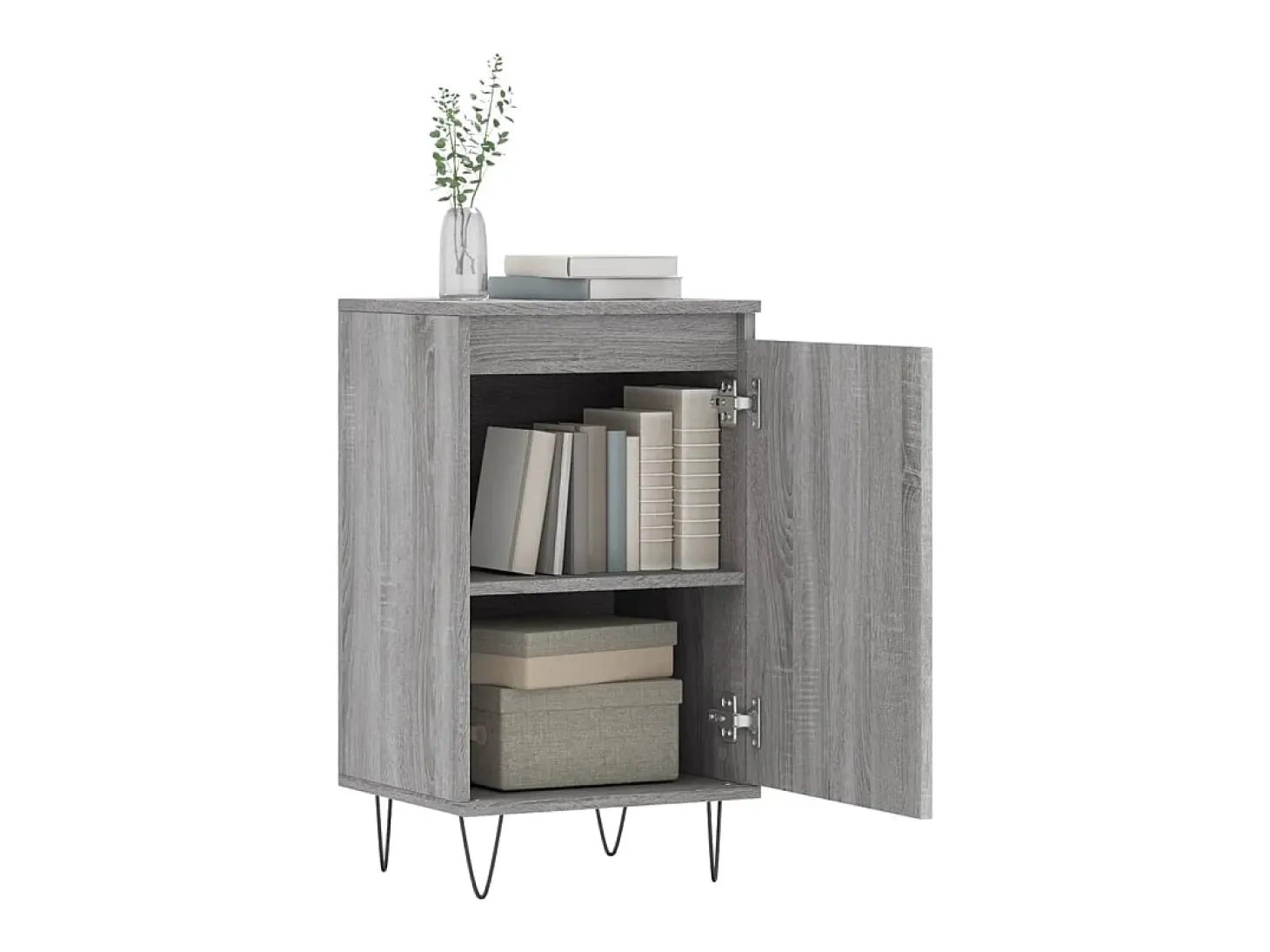 Aparadores 2 piezas gris sonoma 40x35x70 cm madera de ingeniería