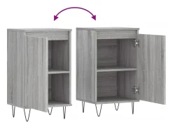 Aparadores 2 piezas gris sonoma 40x35x70 cm madera de ingeniería
