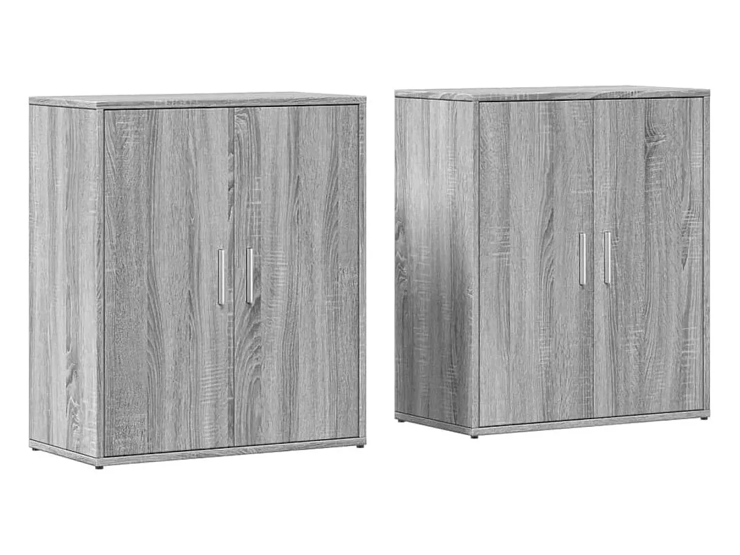 Aparadores 2 piezas gris sonoma 60x31x70 cm madera de ingeniería