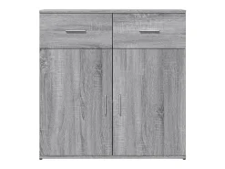 Aparadores 2 piezas gris sonoma 79x38x80 cm madera de ingeniería
