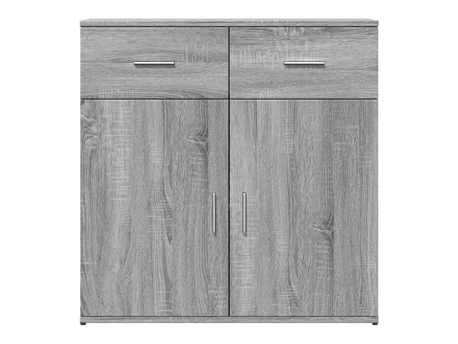 Aparadores 2 piezas gris sonoma 79x38x80 cm madera de ingeniería