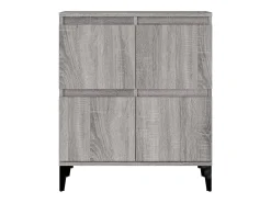 Aparadores 2 piezas gris sonoma 60x35x70 cm madera de ingeniería