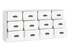 Aparadores 2 piezas madera contrachapada blanco ES49425