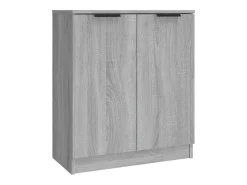 Aparadores 3 piezas madera contrachapada gris Sonoma