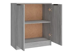 Aparadores 3 piezas madera contrachapada gris Sonoma