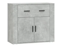 Aparadores 3 piezas madera contrachapada gris hormigón