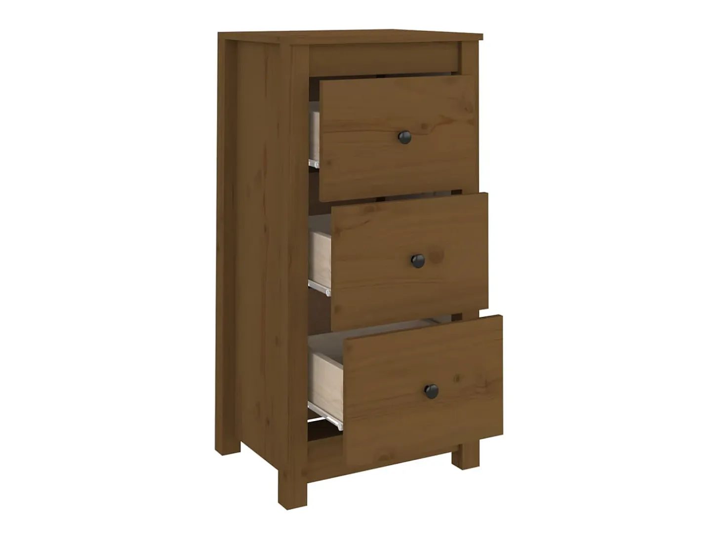 Aparadores 2 piezas marrón miel 40x35x80 cm madera maciza de pino