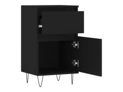 Aparadores 2 piezas negro 40x35x70 cm madera de ingeniería