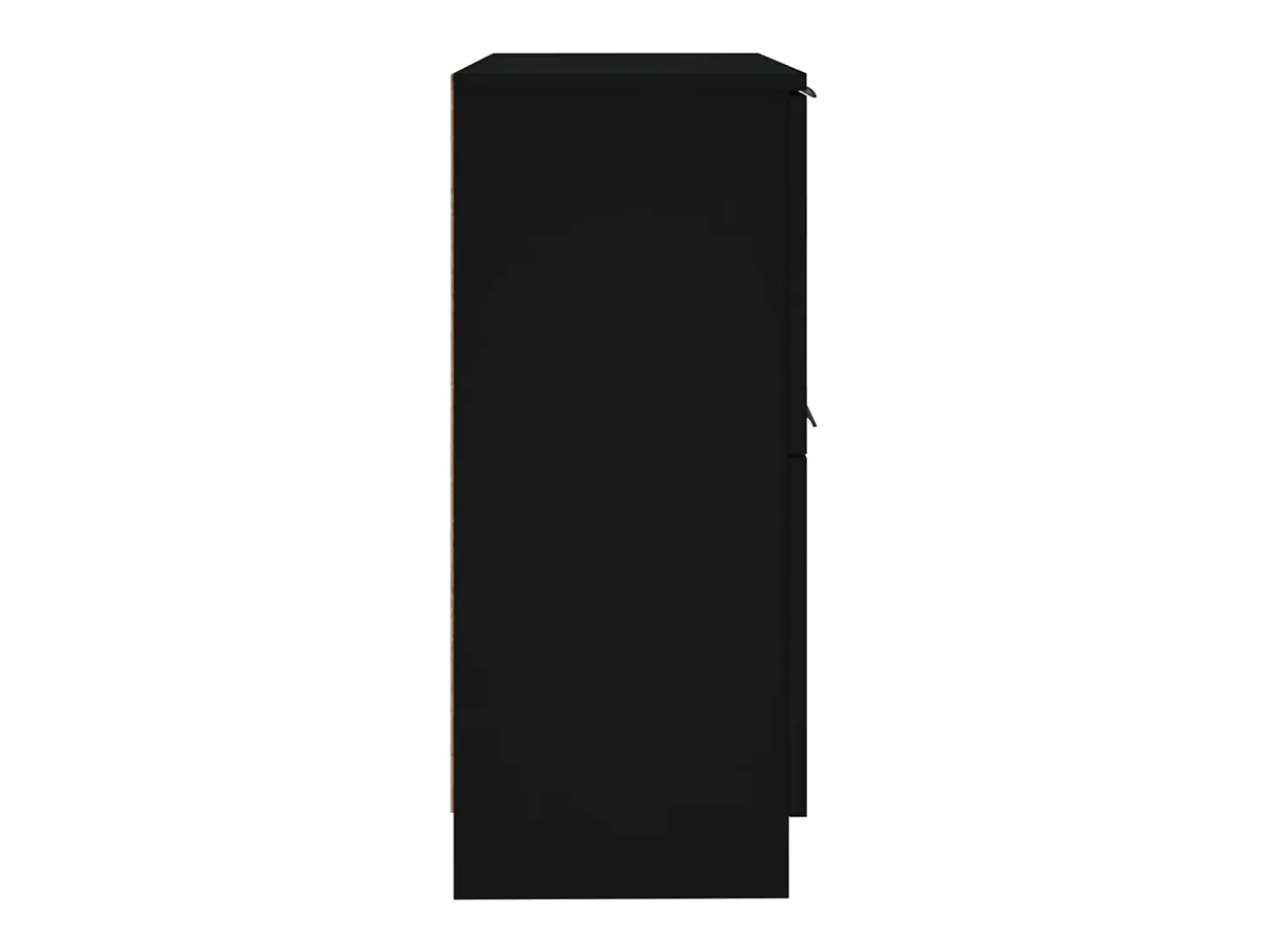 Aparadores 2 piezas negro 30x30x70 cm madera de ingeniería