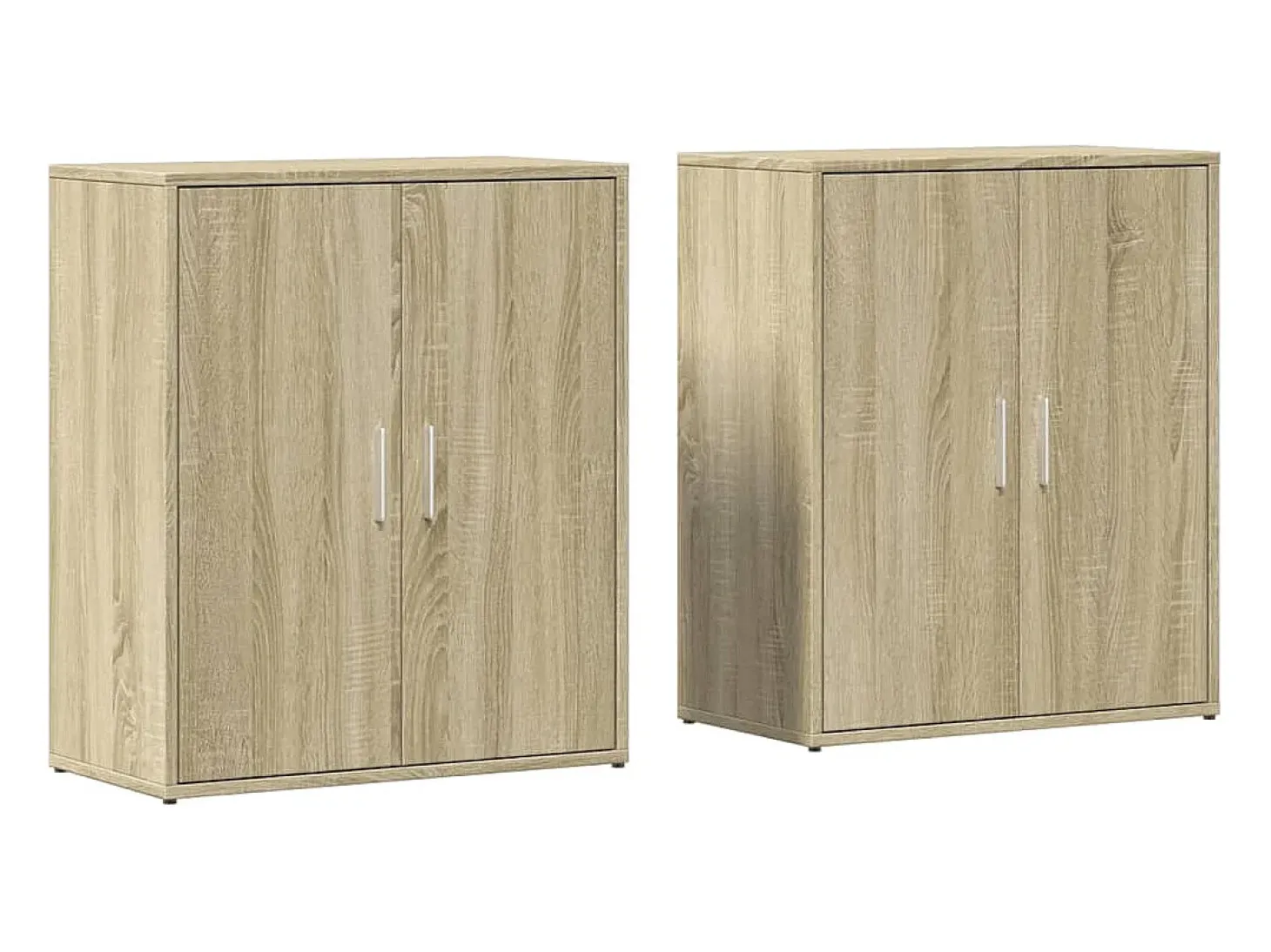 Aparadores 2 piezas roble sonoma 60x31x70 cm madera de ingeniería