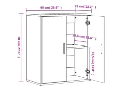 Aparadores 2 piezas roble sonoma 60x31x70 cm madera de ingeniería