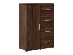 Aparadores 2 piezas roble marrón 60x31x84 cm madera de ingeniería