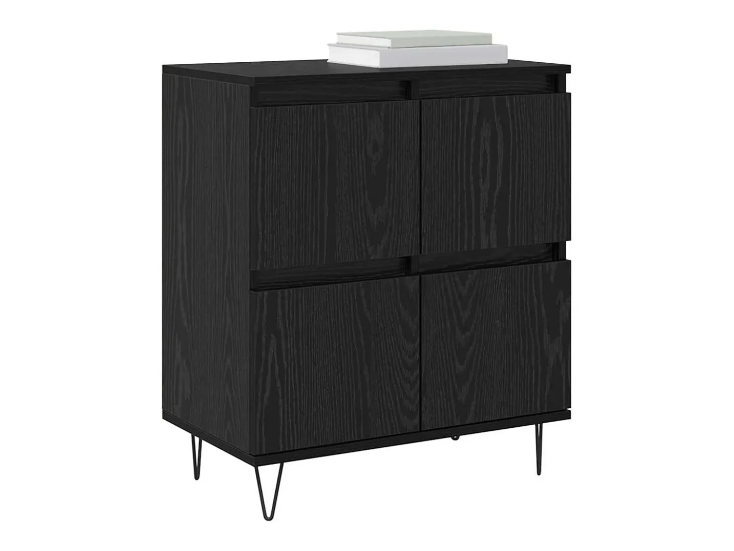 Aparadores 2 piezas Roble negro 120 x 35 x 70 cm Madera de ingeniería