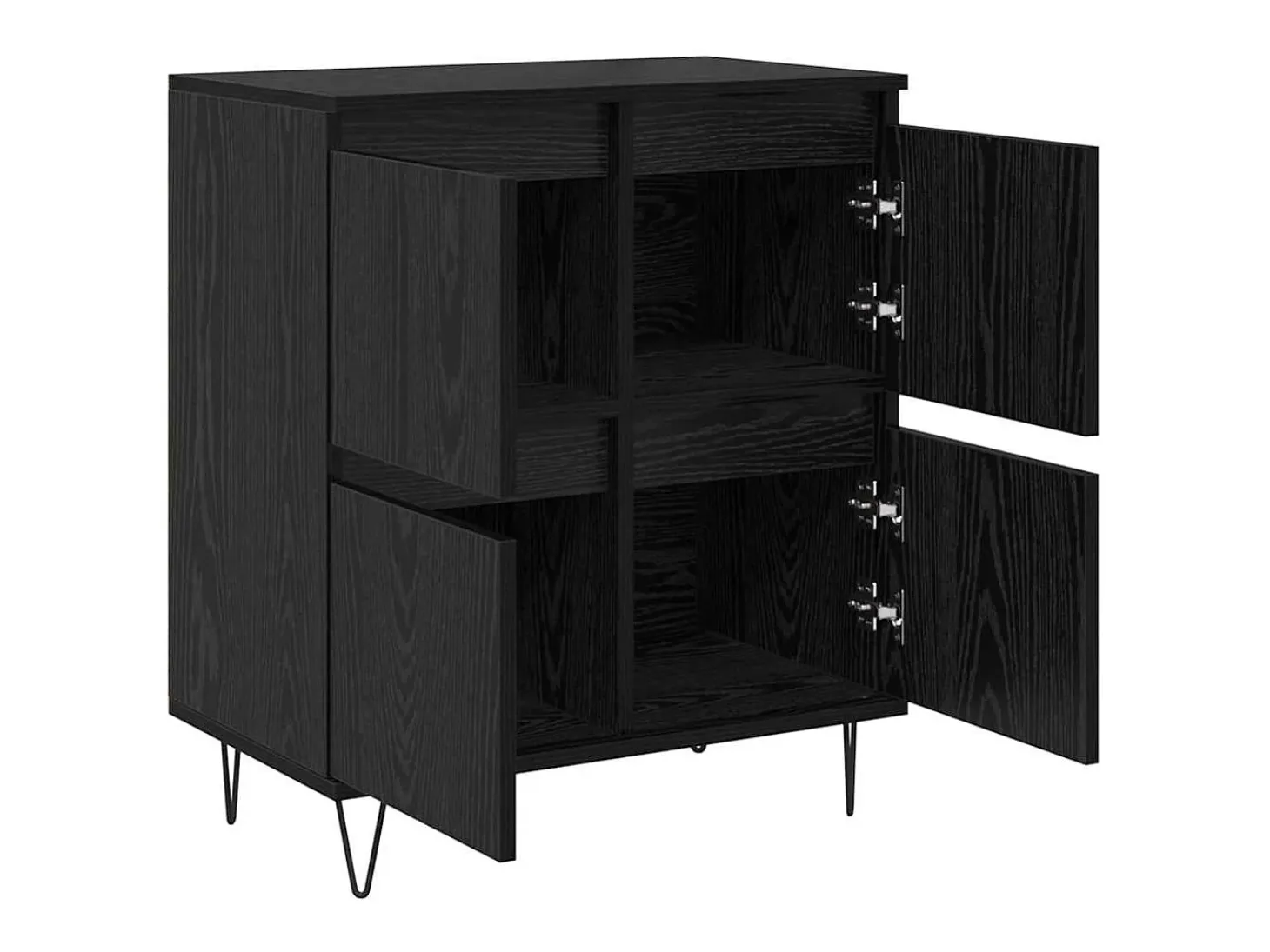 Aparadores 2 piezas Roble negro 120 x 35 x 70 cm Madera de ingeniería