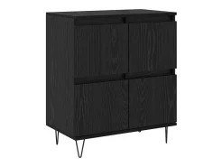 Aparadores 2 piezas Roble negro 120 x 35 x 70 cm Madera de ingeniería