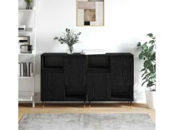 Aparadores 2 piezas Roble negro 120 x 35 x 70 cm Madera de ingeniería